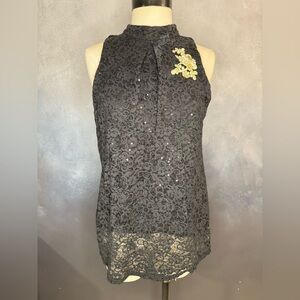 🖤A. Byer Black Lace Sleeveless Top – Size M🖤